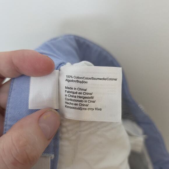 Brooks Blue White Blue Striped Seersucker Coastal Nautical Bermuda Shorts Sz 10 - Picture 6 of 9